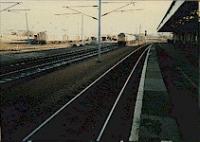 Looking east from the platform at Carstairs. Site of former shed to left.<br><br>[Ewan Crawford //]