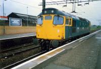Class 27, 27055, running east through Shettleston.<br><br>[Ewan Crawford //1987]