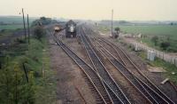 Looking west over Cadder Yard. Class 27 in sidings by signalbox.<br><br>[Ewan Crawford //]