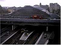 View looking south at Glasgow Queen Street station viewed from the Buchanan Galleries.<br><br>[Ewan Crawford //]