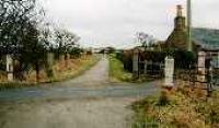 View looking east at a former level crossing to the east of Inverugie.<br><br>[Ewan Crawford //]