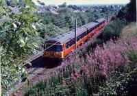 Class 303 heading towards Bearsden after leaving Westerton when line was still double track.<br><br>[Ewan Crawford //]