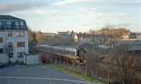 Sprinter running south through the former Bucksburn station.<br><br>[Ewan Crawford //]