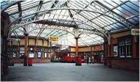 Inside of covered walkway between Wemyss Bay station and pier<br><br>[Ewan Crawford //]