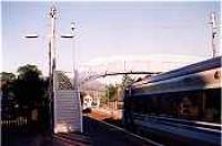 Sprinter running south through Blair Atholl station.<br><br>[Ewan Crawford //]