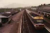 Intercity 125 running north through Kingussie station.<br><br>[Ewan Crawford //]