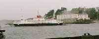 Caledonian MacBrayne crossing Kyle of Lochalsh coming into pier at Kyle of Lochalsh.<br><br>[Ewan Crawford //]