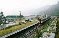 Sprinter in Stromeferry station. View looks east.<br><br>[Ewan Crawford //]