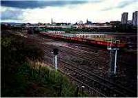 View looking north from Whifflet Upper over Whifflet Canal basin sidings.<br><br>[Ewan Crawford //]