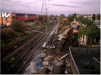 Looking north over Brunstane station under construction.<br><br>[Ewan Crawford //]