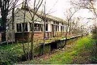 The derelict Cardrona station viewed from the east.<br><br>[Ewan Crawford //1997]