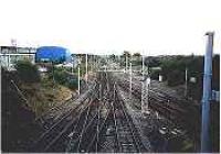 Looking south at Mossend South Junction. The former Clydesdale Steelworks are on the left.<br><br>[Ewan Crawford //]