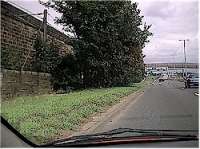 Looking at the site of the former approach lines to the Queens Dock, now the Clydeside Expressway. View looks east.<br><br>[Ewan Crawford //]