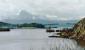 View looking north at the incomplete Skye Bridge crossing the Kyle of Lochalsh.<br><br>[Ewan Crawford //]