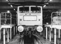 Scene inside Haymarket MPD on 25 January 1970, with a Brush Type 4 and a Deltic receiving attention.<br><br>[John Furnevel 25/01/1970]