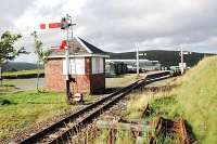 The new narrow gauge railway station at Leadhills viewed from the west.<br><br>[Ewan Crawford 15/08/2004]