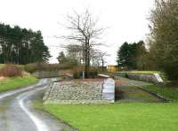 The former Leadburn Station (now a picnic site) in December 2004 looking south towards the junction of the Peebles and Dolphinton routes. [See image 32009].<br><br>[John Furnevel 11/12/2004]