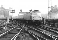 47407 on an Edinburgh - York train entering Newcastle Central in March 1981<br><br>[John Furnevel 14/03/1981]