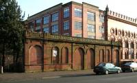 Two memorable buildings. Glasgow Green station and Templetons carpet factory. February 2005.<br><br>[John Furnevel 19/02/2005]