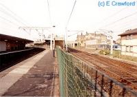 Looking north at Carnforth station. The WCML half, to the right, is out of use.<br><br>[Ewan Crawford //]