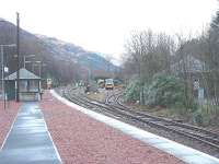 Looking north at Ardlui showing the goods yard.<br><br>[John Gray //]