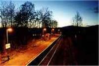 Looking west over Roy Bridge station at night<br><br>[Ewan Crawford //]