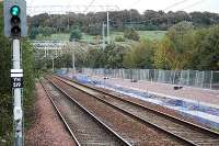 Anniesland station looking north. New platform under construction for trains from Maryhill.<br><br>[Ewan Crawford 5/10/2004]