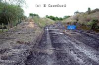 Looking south at Merryton Junction. The original route (Coalburn Branch) is to the left (double track) and newer route (Mid Lanark Lines) to the right. It is the route to the right which is being reinstated.<br><br>[Ewan Crawford 2/5/2004]