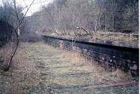 Westbound surface of the island platform at the closed Bowling station.<br><br>[Ewan Crawford //]