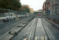The Nottingham Express Transit (a tramway) under construction.<br><br>[Ewan Crawford //]
