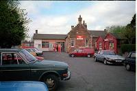 Bishopton station viewed from the carpark. The building has been rebuilt since and many of these cars probably no longer exist.<br><br>[Ewan Crawford //]