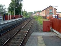 Looking north at Whalley. The station building still exists on the northbound platform but is not longer in railway use. The goods yard was to the right.<br><br>[Ewan Crawford 03/07/2006]