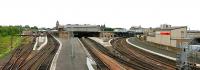 Panorama of Perth station in 2006. Left to right are platform 7 (with a siding between it and the west wall), then bays 6 and 5, through platforms 4 and 3 and the Dundee platforms 2 and 1.<br><br>[John Furnevel 15/06/2006]