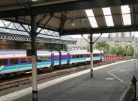 An Edinburgh - Dundee train leaving Perth in June 2006.<br><br>[John Furnevel 15/06/2006]