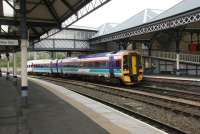 Train for Dundee about to leave platform 2 at Perth in 2006.<br><br>[John Furnevel 15/06/2006]