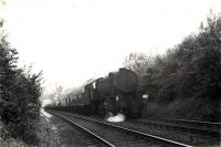 70090 climbing from tunnel to Hamilton (Central) with coal train.<br><br>[G H Robin collection by courtesy of the Mitchell Library, Glasgow 13/07/1962]