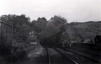 77006 leaving Barncluith Tunnel with Buchanan Street - Hamilton train.<br><br>[G H Robin collection by courtesy of the Mitchell Library, Glasgow 13/07/1962]