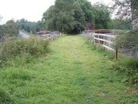 A view of the trackbed on the top of the bridge at the gatehouse of Castle Grant. July 2006.<br><br>[John Gray /07/2006]