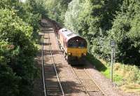 Eastbound freight on the Edinburgh sub between Morningside and Blackford Hill - August 2006.<br><br>[John Furnevel 06/08/2006]