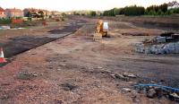 Looking west over the former Gullane terminus. The site is now a housing estate. The passenger station with a single platform was to the left and goods to the right. [? 1997]<br><br>[Ewan Crawford /03/1997]