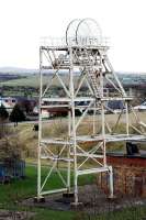 Highhouse Colliery, Auchinleck, headframe still stands as a memorial.<br><br>[Ewan Crawford 20/02/2005]