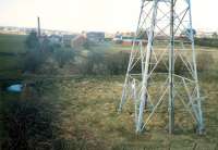 The North Johnstone branch viewed from the Kilbarchan loop near the terminus and near where the Kilbarchan line crossed over.<br><br>[Ewan Crawford //1987]