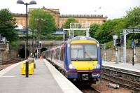 First ScotRail service arriving at Waverley in August 2006.<br><br>[John Furnevel 05/08/2006]