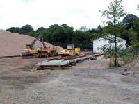 Panel assembled at Cambus. Viewed from the level crossing looking north<br><br>[Ewan Crawford 13/08/2006]