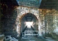 West / south end entrance ramp to Kilbarchan station.<br><br>[Ewan Crawford //1987]