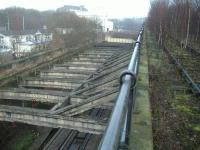 Looking below to the operational railway ... notice the old line to the right.<br><br>[Colin Harkins 04/02/2006]