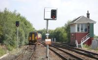 A terminating service from Glasgow Central runs into the bay at Barrhead in August 2006.<br><br>[John Furnevel 17/08/2006]