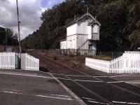 Murthly cabin (2006).Part of the former south bound platform is seen in this former 2 platform station & crossing point.<br><br>[Brian Forbes 27/08/2006]