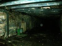 Tunnel leading to Kelvinbridge Station. Not the coventional tunnel type. Notice the live Junction box complete with wire runner going to the roof.<br><br>[Colin Harkins 09/07/2006]