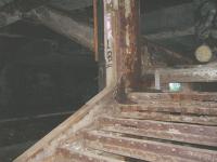 Remains of the northbound platform stairwell.. notice the concrete infill blocking entrance/exit<br><br>[Colin Harkins 09/07/2006]